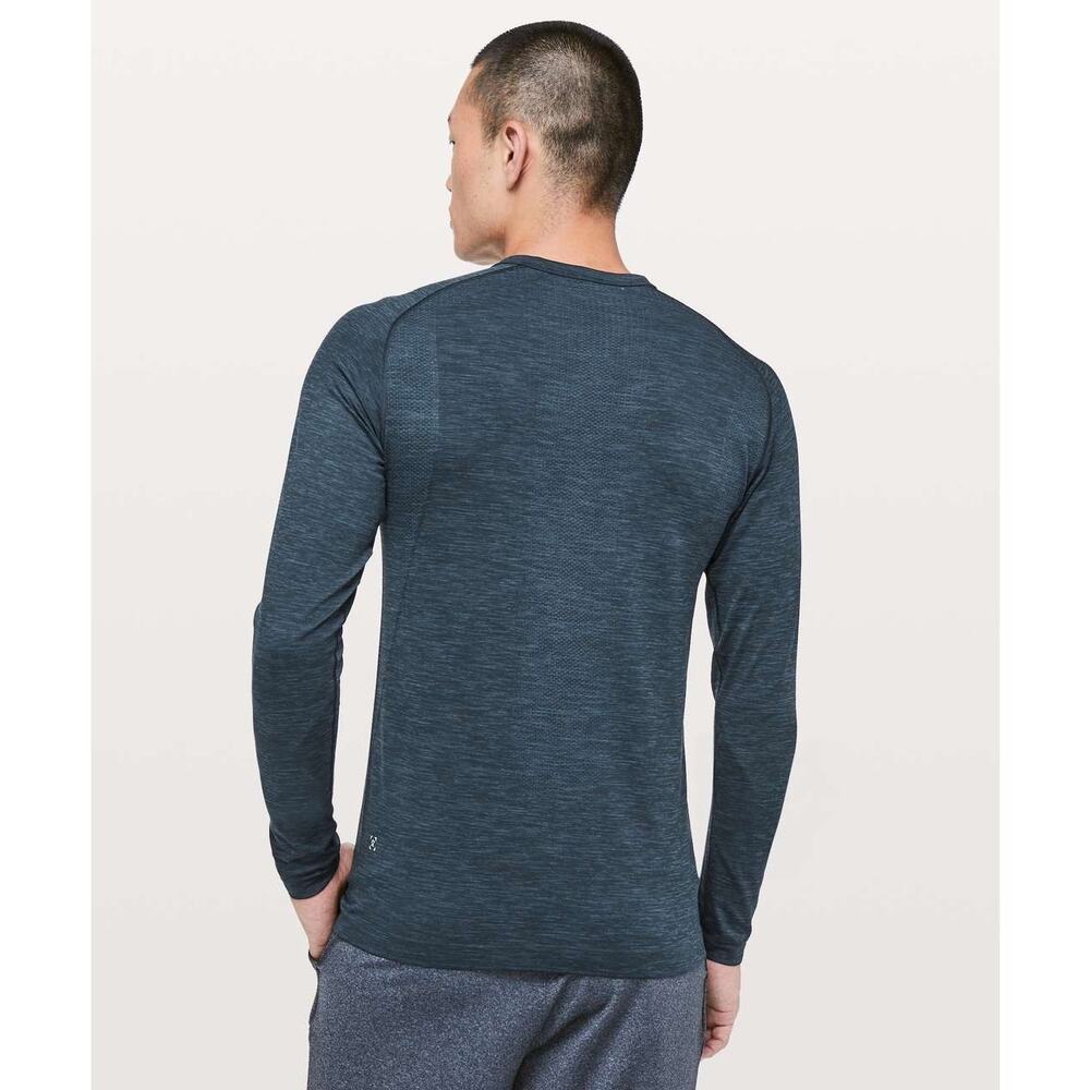 Lululemon | Men’s Blue Henley Metal Vent Tech Long Sleeve Activewear Workout - Picture 2 of 12